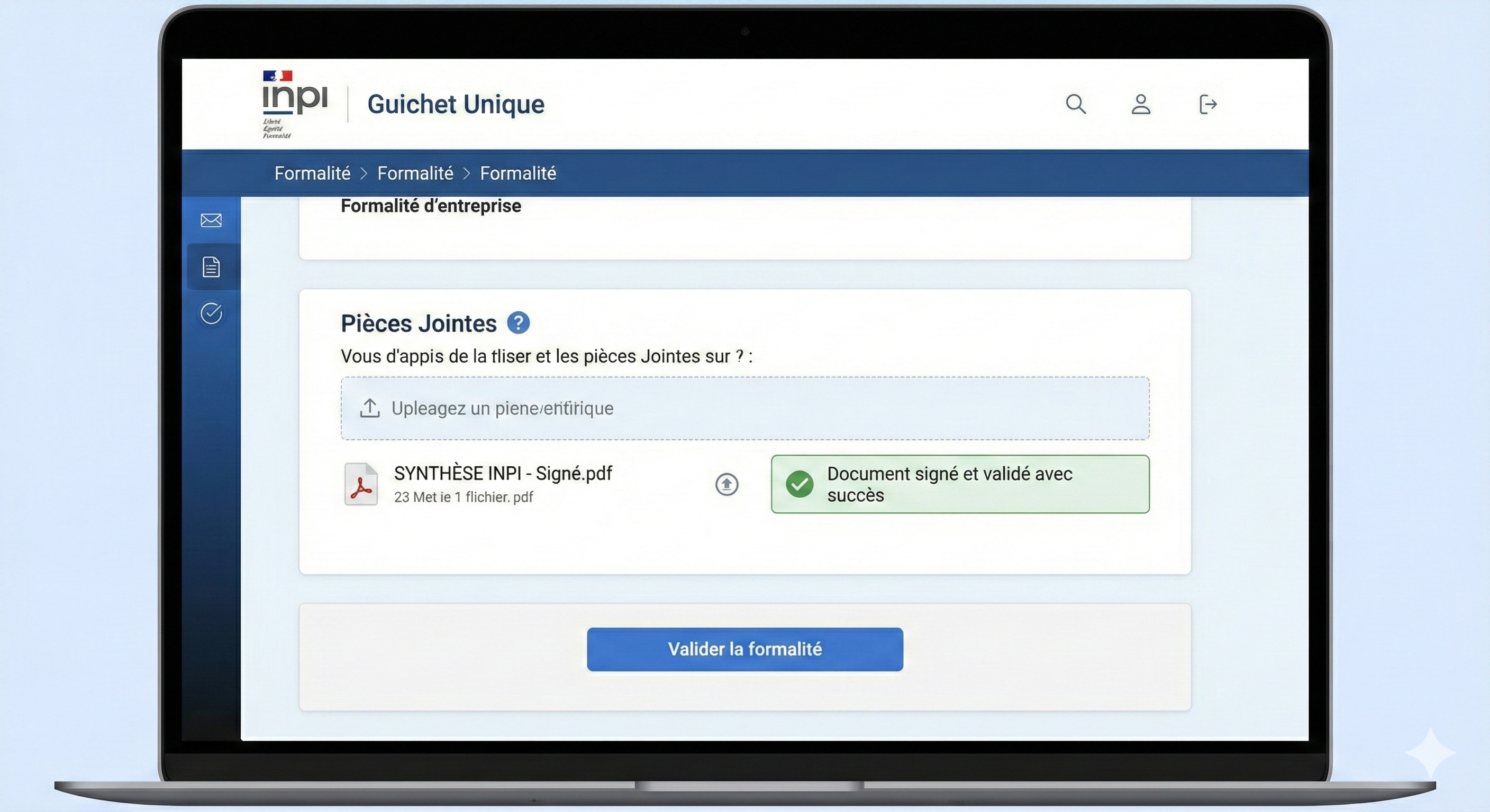 Signature électronique pour l'INPI